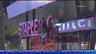 Staples Center Rebranding To Cryptocom Arena Underway [upl. by Fausta]