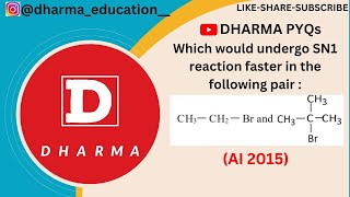 Which would undergo SN1 reaction faster in the following pair CH3CH2Br and CH33CBr AI 2015 [upl. by Cosme662]