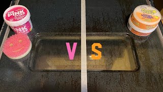 ASMR Scrub Daddy Paste VS Pink Stuff  Scrubbing and scratching sounds asmr scrubdaddy cleaning [upl. by Ugo281]