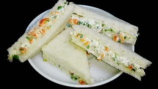 Cream Cheese Sandwiches  Cream Cheese Bread Sandwiches with Cucumber [upl. by Letnahc]