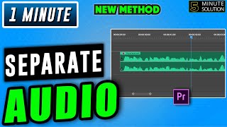 How to separate audio from video premiere pro 2024  extract audio from videos [upl. by Hett]