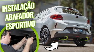 Instalação de ABAFADOR ESPORTIVO LUZIAN no ONIX 10 TURBO [upl. by Aikahc]