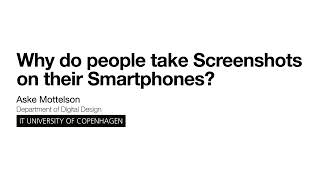 Why do people take Screenshots on their Smartphones [upl. by Strang]