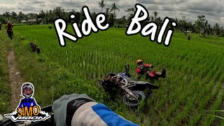 Enduro Ride Bali Crash into rice paddy field [upl. by Aruam]