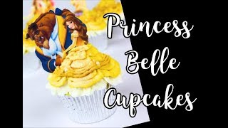 Beauty and The Beast Cupcakes Tutorial  Princess Belle Cupcakes  Cake Decorating [upl. by Druce]