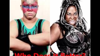 Aja Kong vs Awesome Kong Spinning Back Fist [upl. by Arracat]