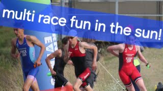 Tri fun and chaos triboyluke takes on THREE races at the Eton Dorney junior triathlon [upl. by Amle286]