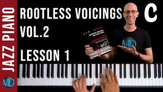 Rootless Voicings Piano Lesson 1  C Minor  Complete Jazz Piano Course [upl. by O'Hara]