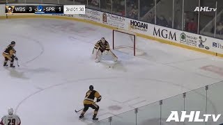 AHL goalie Tristan Jarry becomes the first goaltender in WilkesBarreScranton history to score [upl. by Ahsaeyt607]