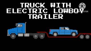 Truck With Electric Lowboy Trailer [upl. by Reivaj]