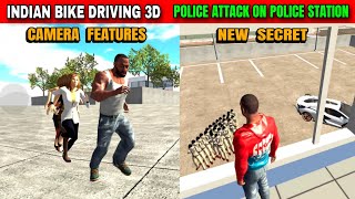 Police Attack On Police station New Secret Camera feature  Funny Gameplay Indian Bikes Driving 3d🤣🤣 [upl. by Kreegar252]