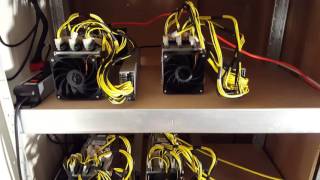 Antminer S7 s running in the basement [upl. by Immak]