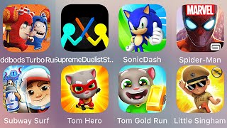 Sonic DashSubway SurfSupreme DuelistTom Gold RunSpiderman UnlimitedCat RunnerOddbods Turbo Run [upl. by Reiniar474]