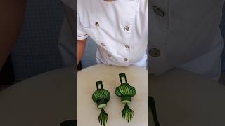 Learn How to Cucumber🥒 Make Carving cutting designCreative VagetableEasy Cucumber carving design [upl. by Mchugh]