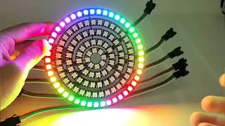 DIY Pixel Light Addressable 5050 RGB Circle 5V WS2812B LED Ring [upl. by Melloney289]