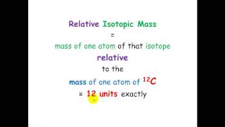 Relative Isotopic Mass [upl. by Atiz]