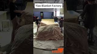 Yiao Home Textiles Raschel blanket sewing processhometextiles blanket factory raschelblanket [upl. by Gillan706]