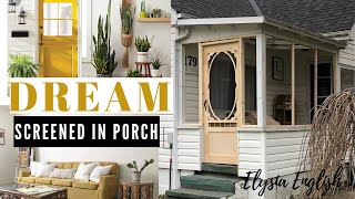 DIY Dream Porch  Building a screened in porch on a budget  Adding curb appeal [upl. by Aerdna]