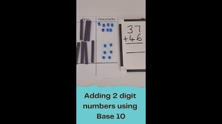 Adding 2 digit numbers using Base 10 shorts maths4kids maths addition [upl. by Iorgos]