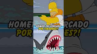 HOMER FOI CERCADO POR TUBARÕES simpsons thesimpsons shorts bart homer [upl. by Anneehs748]