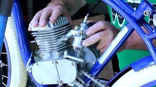 How To Build Motorized Bicycle Part 6  Installing Carburetor and Throttle Assembly [upl. by Zendah838]