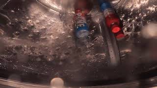 IcePop Prime Bottles with Blue Water in Maytag Washing Machine 22 [upl. by Heilman987]