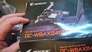 GIGABYTE WiFi 6E And Bluetooth PCIE Card GCWBAX2400R Unboxing [upl. by Refinej]