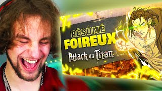 Réaction  RÉSUMÉ FOIREUX de lAttaque des Titans  Saison Finale il est HYPER DRÔLE 🤣 [upl. by Kragh769]