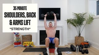 How to Build Muscle at Home  Best Shoulder Back amp Arms Strength Training Workout [upl. by Amandie]