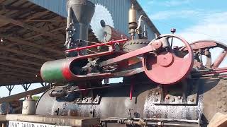 1907 30 HP Advance Steam Tractor Powering the Sawmill at the 2024 Albany Pioneer Days 50th Show [upl. by Gleason269]