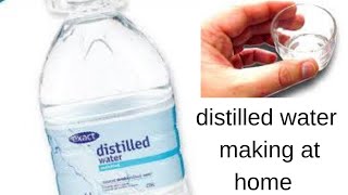 how to make distilled water at home  distilled water making at home for soaps and cosmetics [upl. by Akeemaj]