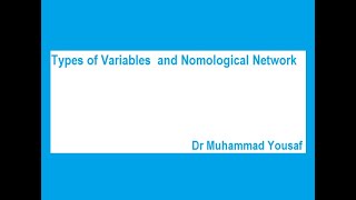 Types of Variables and Nomological Network [upl. by Atiuqram]