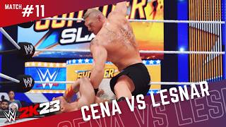 WWE 2K23 John Cena vs Brock Lesnar Showcase Match 11 at Summer Slam 2014 wwe2k23 cenavslesnar [upl. by Gaeta]