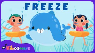 Ocean Animals Freeze Dance  The Kiboomers Kids Dance Songs and Nursery Rhymes [upl. by Tolman]