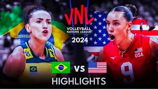 US womens volleyball team advances to gold medal match after win over Brazil in semis [upl. by Cottrell]