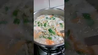 Highlights Cooking Mung Beans Soup With MoringaMonggo Soup with Malunggay [upl. by Mailiw]