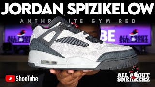 JORDAN SPIZIKE LOW ANTHRACITE GYM RED UNBOXING amp REVIEW [upl. by Nalad915]