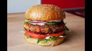 Veggie Burger Selber Machen Rezept  Homemade Vegetable Burger Recipe  ENG SUBS [upl. by Etienne]