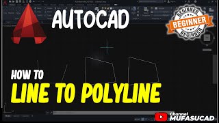 AutoCAD How To line To Polyline [upl. by Marius]