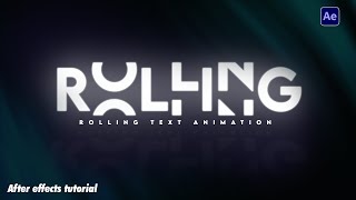 After effects tutorial  Rolling text animation [upl. by Asinet]