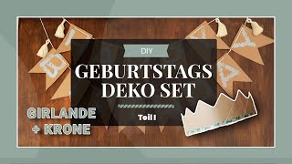 DIY GeburtstagsDeko amp PartyIdeen Set  Teil 1  Girlande  Krone im Boho Style [upl. by Marlen57]