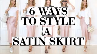 6 Easy and Elegant Ways to style a Satin Midi Skirt for 2020 [upl. by Altaf311]