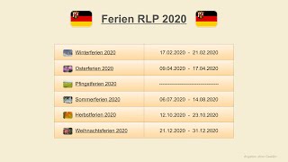 Ferien RLP 2020 [upl. by Phippen]