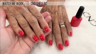 CND Shellac manicure explained in detail Watch Me Work [upl. by Nitsrik887]