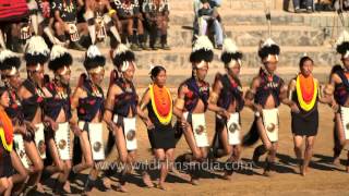 Folkloric performance by Khiamniungan tribe at Hornbill Festival [upl. by Herates310]