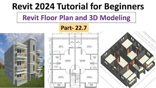 227 Revit 2024 Tutorial for Beginners  Revit Floor Plan and Revit Architecture 3D Modeling [upl. by Gershon]