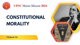 UPSC Mains Constitutional Morality upsc upscmains mains constitution [upl. by Mauceri789]