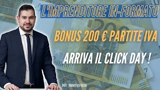 BONUS 200 EURO PER LE PARTITE IVA  QUANDO FARE DOMANDA [upl. by Nett]