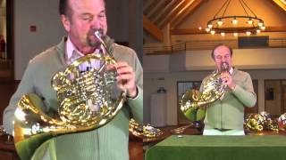 Waldhorn Intonation und Korrektur per Hand Engelbert Schmid Horns [upl. by Enidlarej]