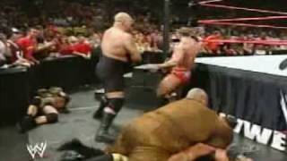 john cena vs snitsky lumberjack match  wwe raw 2005 [upl. by Nemlaz]